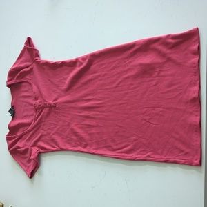 Forever 21 Button front body con rose T-shirt look slim fit ribbed dress